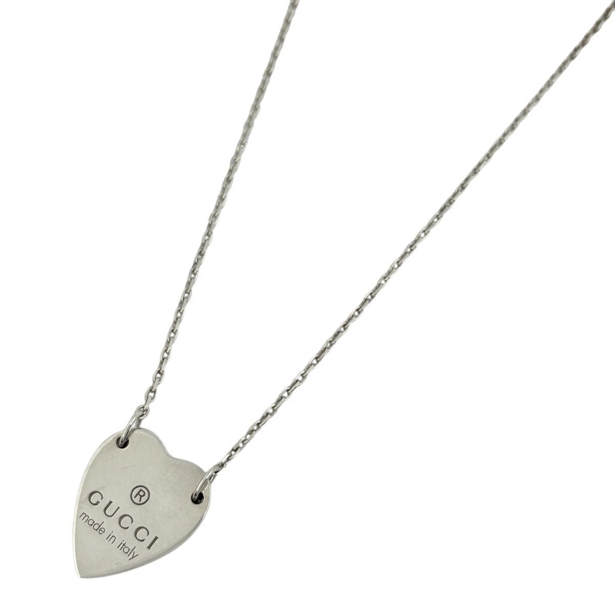Gucci Heart Necklace Pendant 925 Sterling Silver