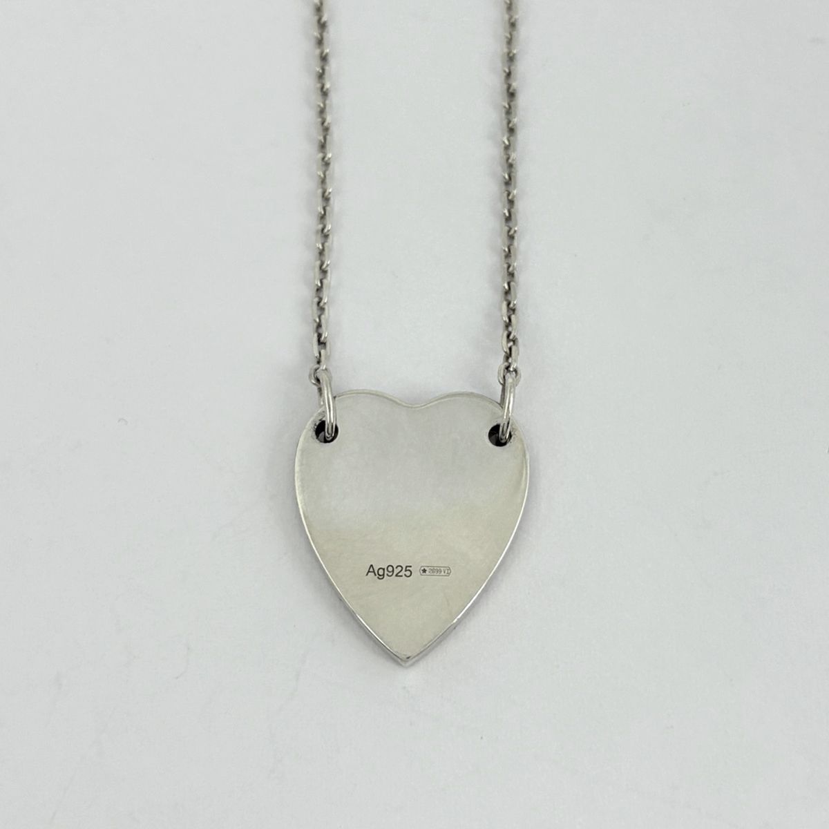 Gucci Heart Necklace Pendant 925 Sterling Silver — view 2