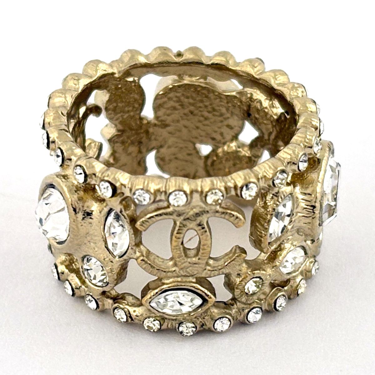 Chanel CC Logo Line Ring Gold Plated — view 3