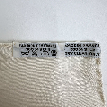Hermes Carre 90 Voiles Lumiere Scarf Silk White Multicolor — view 2