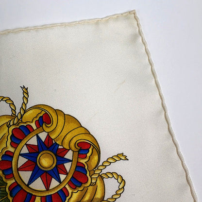 Hermes Carre 90 Voiles Lumiere Scarf Silk White Multicolor — view 4
