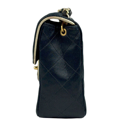 Chanel Mini Quilted Che Shoulder Bag CC Logo Black — view 2