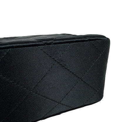 Chanel Mini Quilted Che Shoulder Bag CC Logo Black — view 6