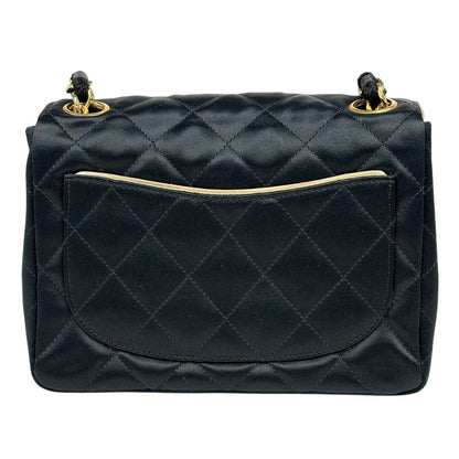 Chanel Mini Quilted Che Shoulder Bag CC Logo Black — view 3