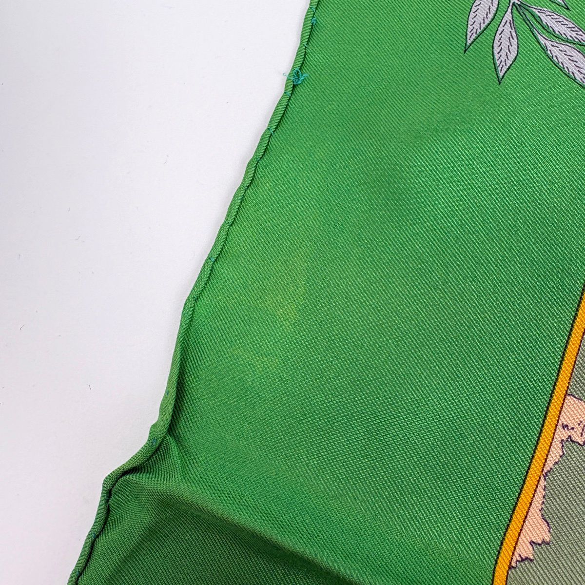 Hermes Carre 90 Costumes Des Departements Scarf Silk Green Multicolor — view 4