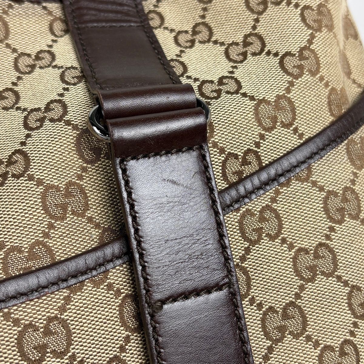 Gucci GG Pattern Tote Canvas Beige Brown — view 6