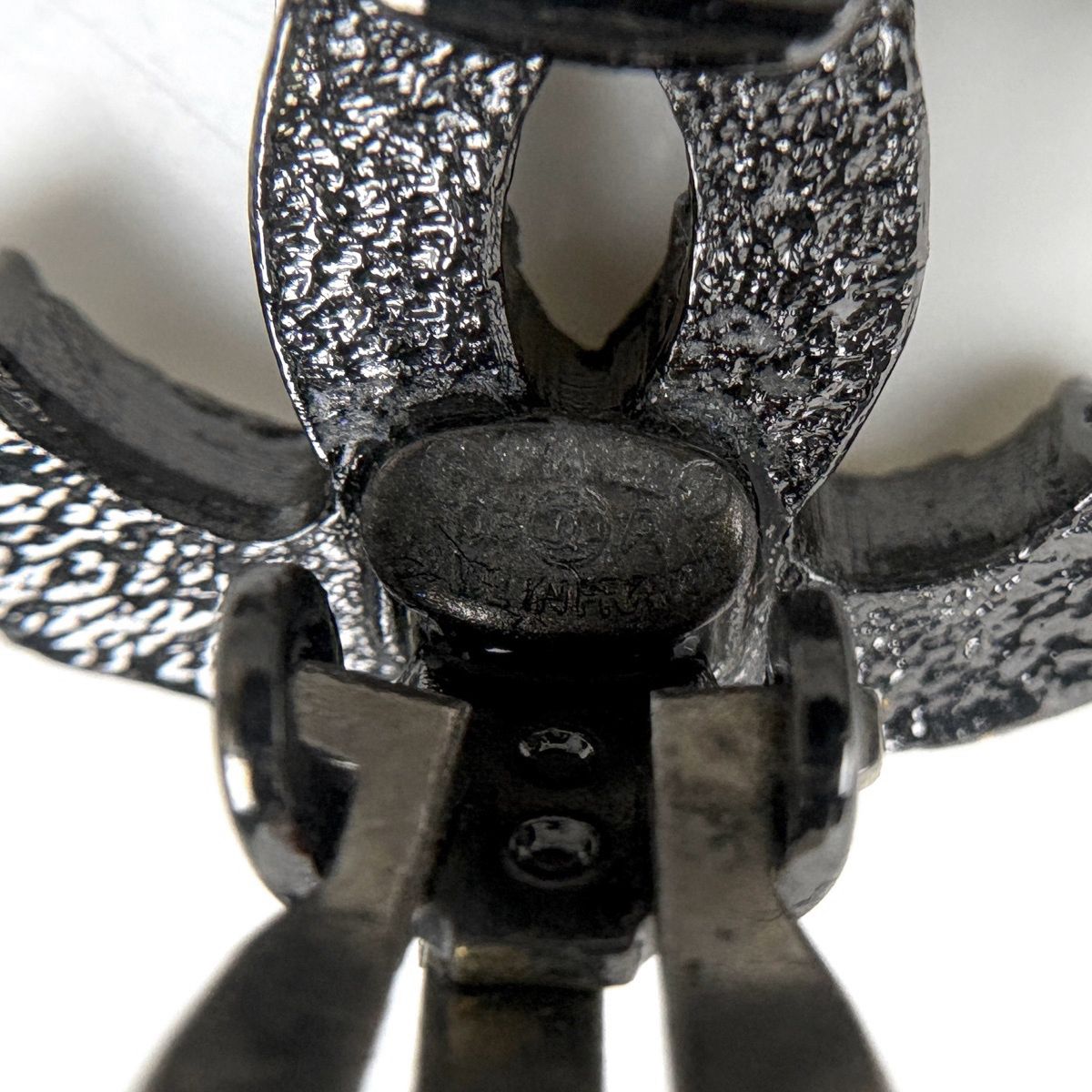 Chanel CC Logo Line Earrings Tale Silver — view 5