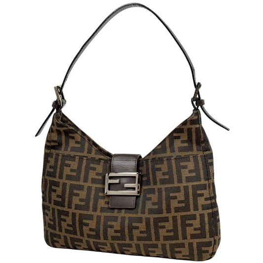 Fendi Shoulder Bag Canvas Brown