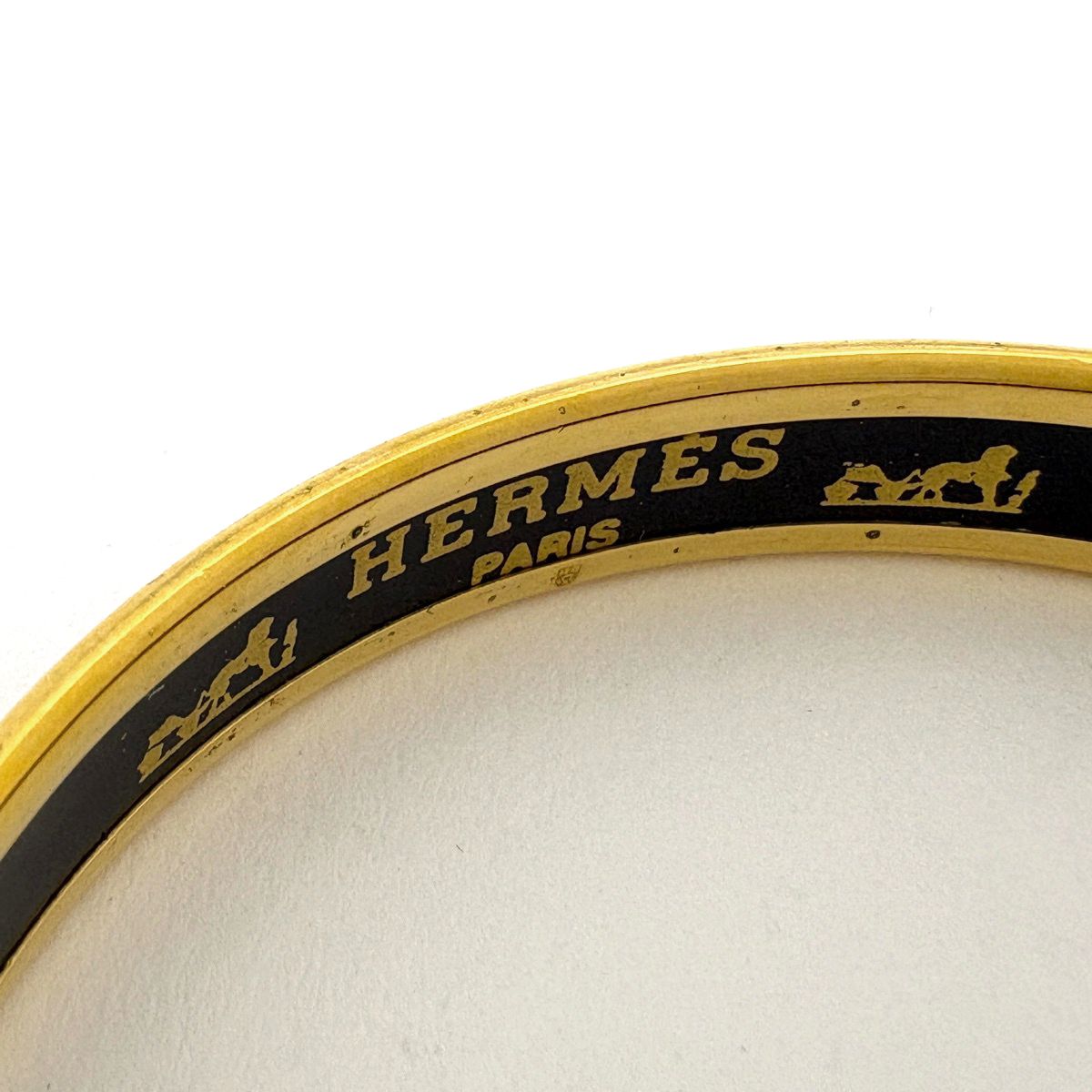 Hermes PM Bangle Gold Plated Multicolor Bracelet — view 3