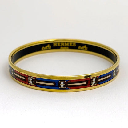 Hermes PM Bangle Gold Plated Multicolor Bracelet — view 2