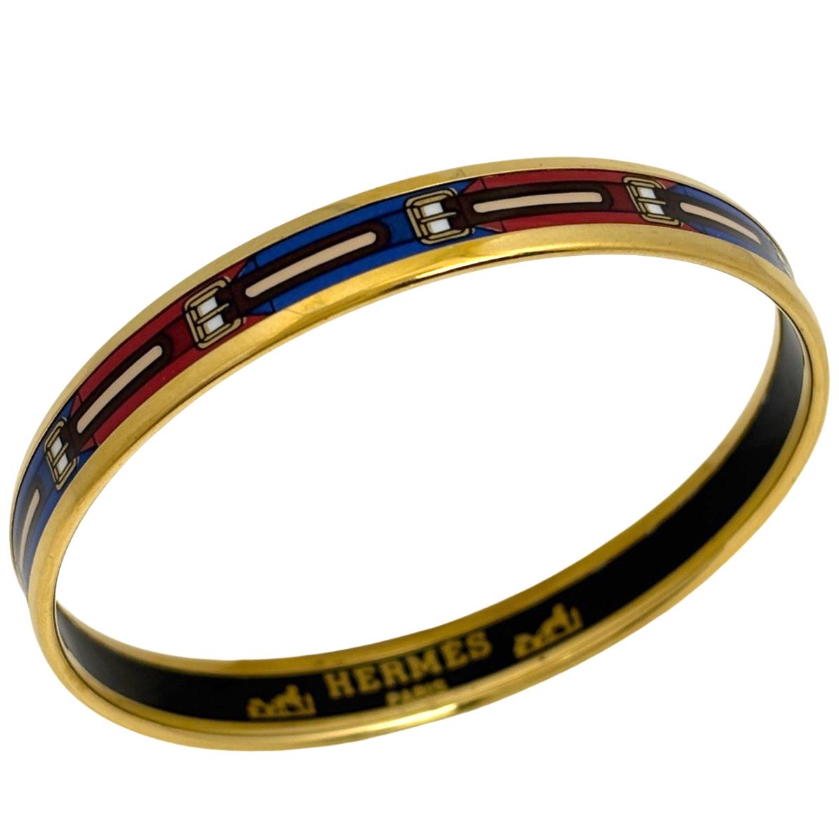 Hermes PM Bangle Gold Plated Multicolor Bracelet