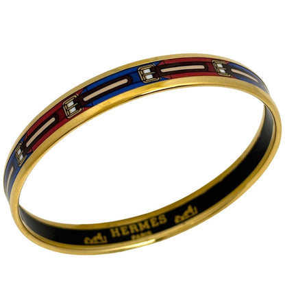 Hermes PM Bangle Gold Plated Multicolor Bracelet