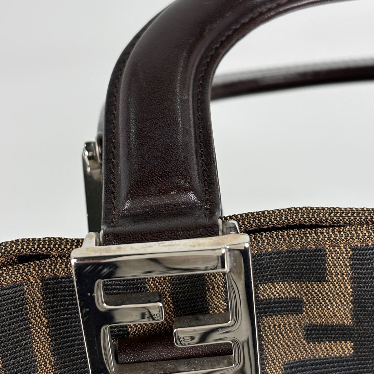 Fendi Tote Canvas Brown — view 6