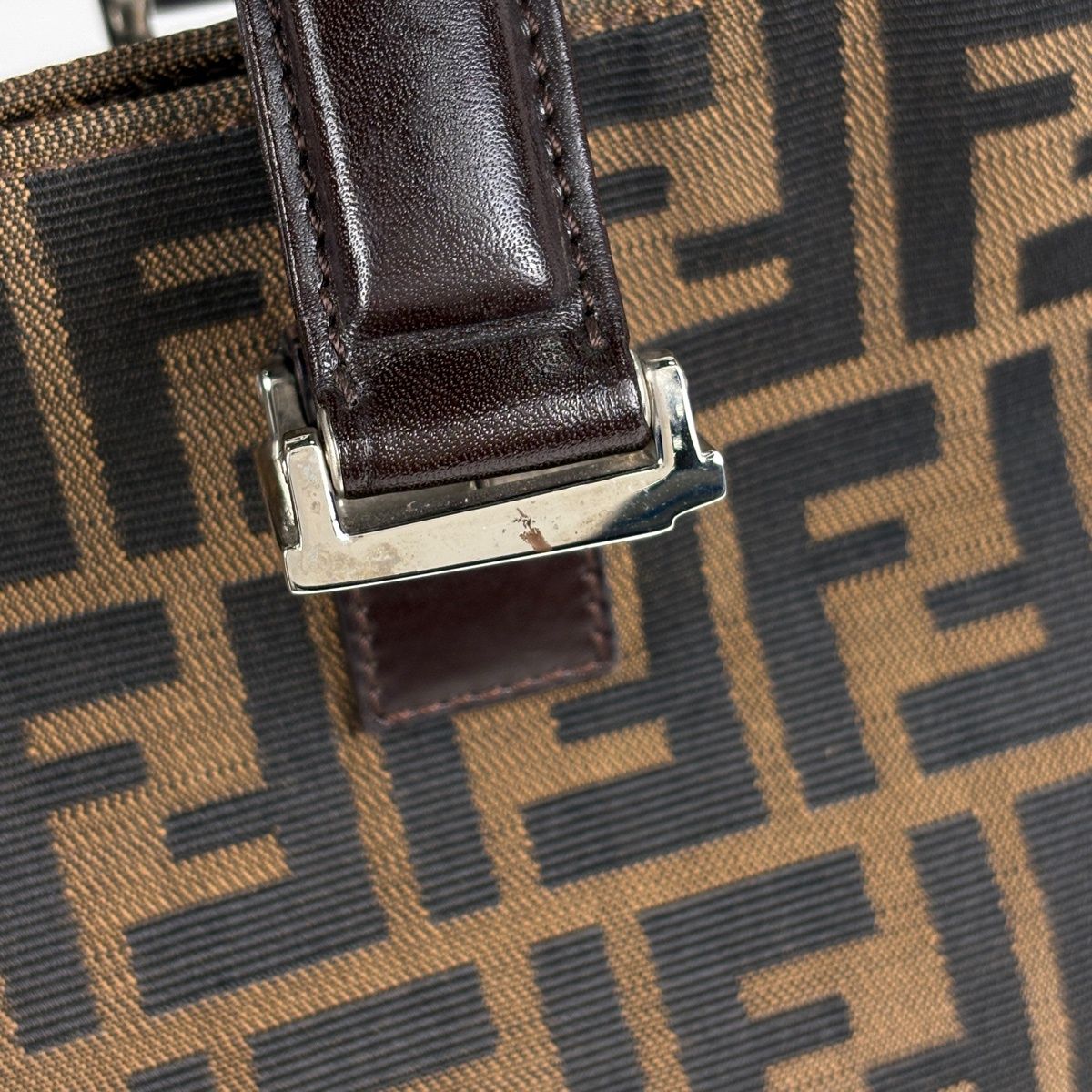 Fendi Tote Canvas Brown — view 5