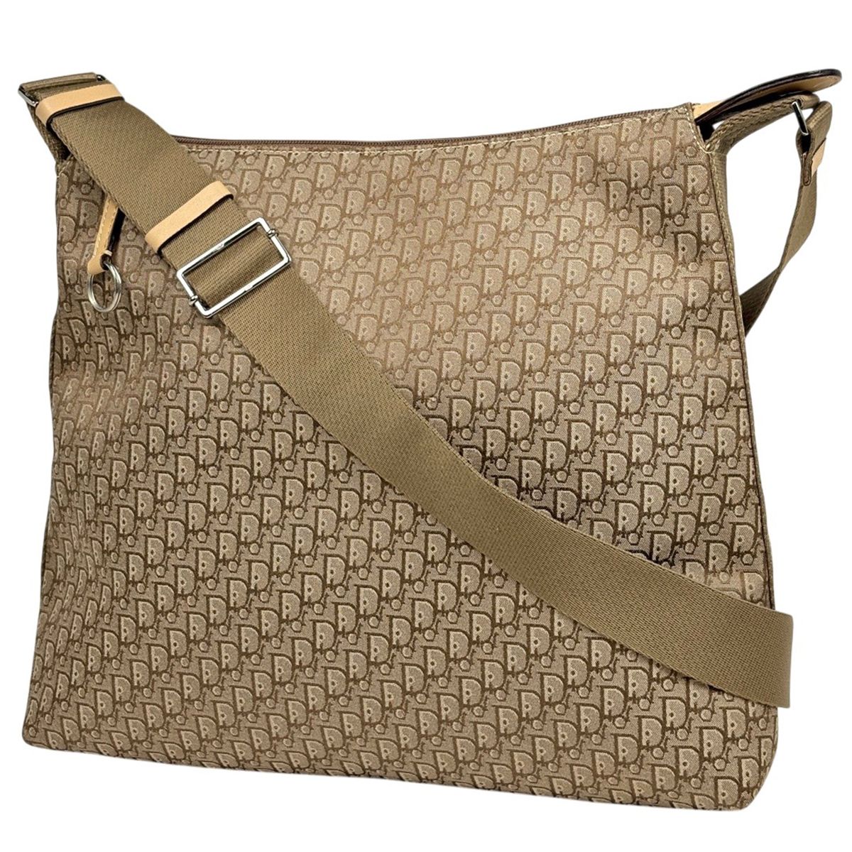 Dior o-le Tobta Pattern Shoulder Bag Canvas Brown