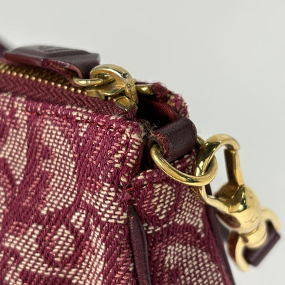 Dior o-le Tobta Pattern delebag Shoulder Bag Canvas Bordeaux — view 4