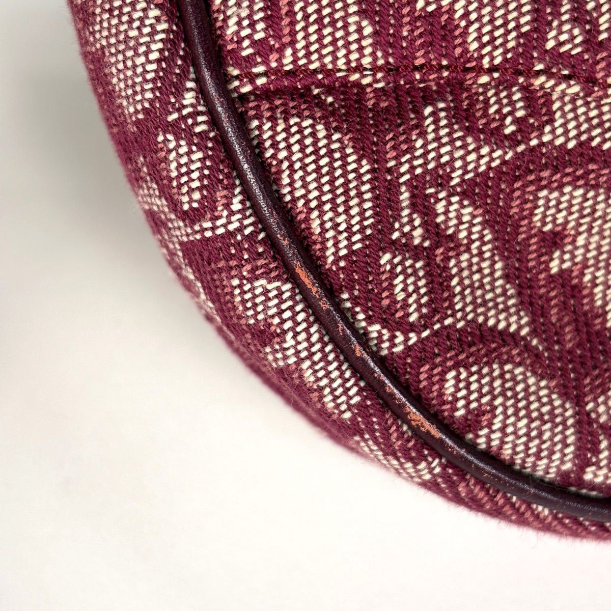 Dior o-le Tobta Pattern delebag Shoulder Bag Canvas Bordeaux — view 3