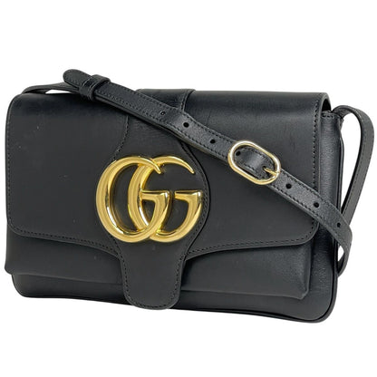 Gucci Shoulder Bag GG Marmont Double Leather Black