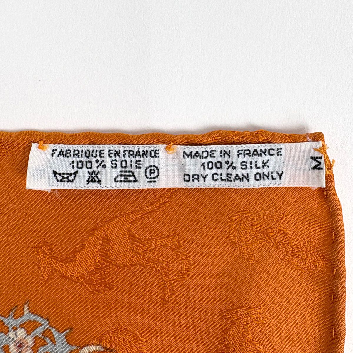 Hermes Carre 90 Geographe Scarf Silk Orange Multicolor — view 2