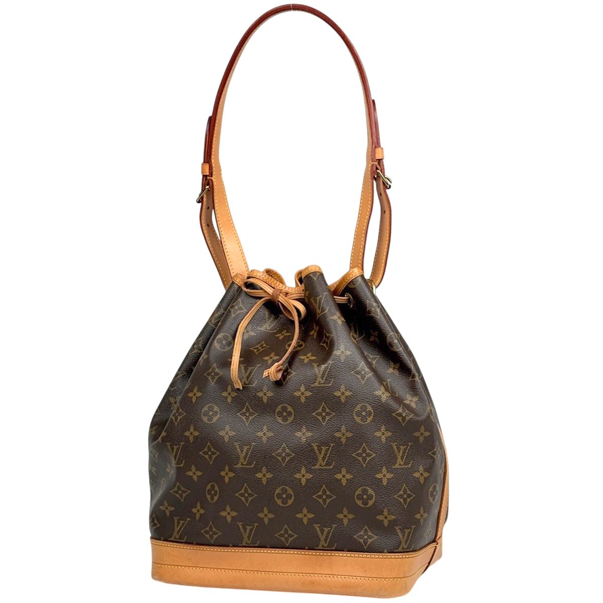Louis Vuitton Noe Shoulder Drawstring Bag Monogram Brown