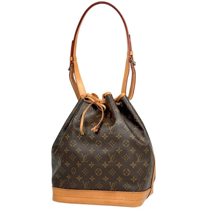 Louis Vuitton Noe Shoulder Drawstring Bag Monogram Brown