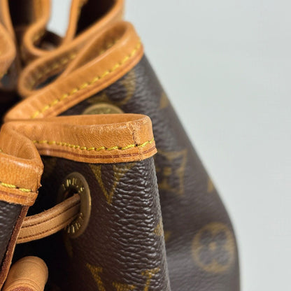 Louis Vuitton Noe Shoulder Drawstring Bag Monogram Brown — view 5