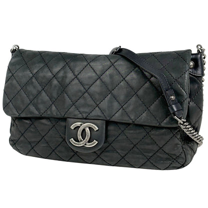 Chanel Wild Stitch Che Shoulder Bag CC Logo Black