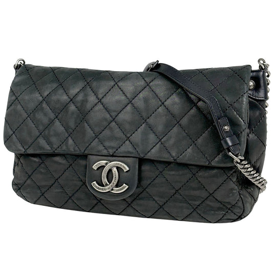 Chanel Wild Stitch Che Shoulder Bag CC Logo Black