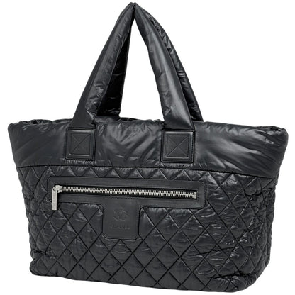 Chanel Midi Amu Tote Nylon Black