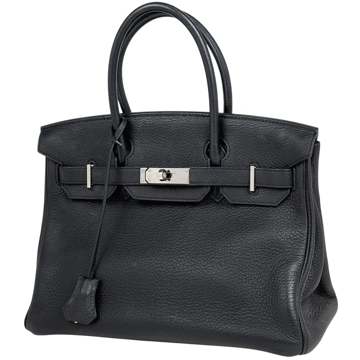 Hermes Birkin 30 Handbag Taurillon Clemence Black