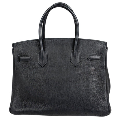 Hermes Birkin 30 Handbag Taurillon Clemence Black — view 3