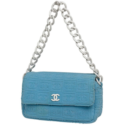 Chanel CC Logo che Shoulder Bag toblue