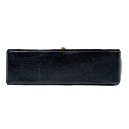 Chanel CC Logo Chain Shoulder Bag Quilted Leather Black — view 5