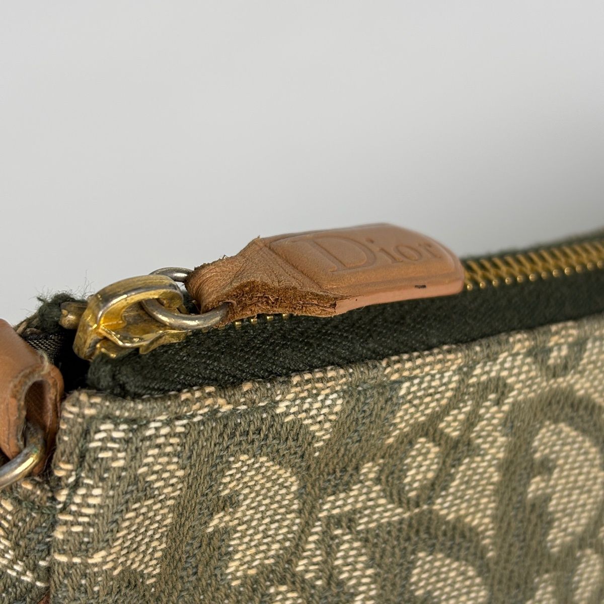 Dior o-le Tobta Pattern delebag Khaki Shoulder Bag Canvas Green — view 6