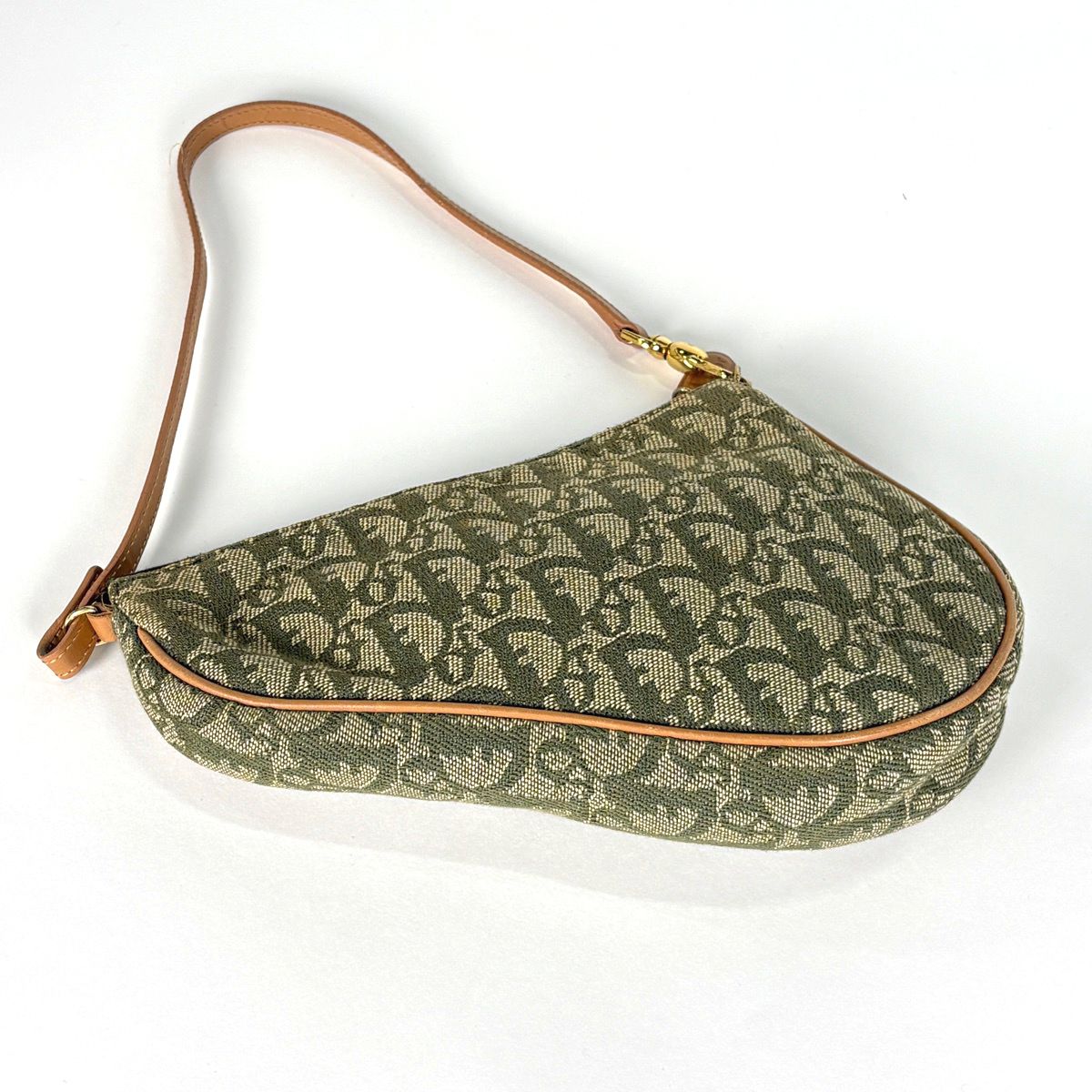 Dior o-le Tobta Pattern delebag Khaki Shoulder Bag Canvas Green — view 2