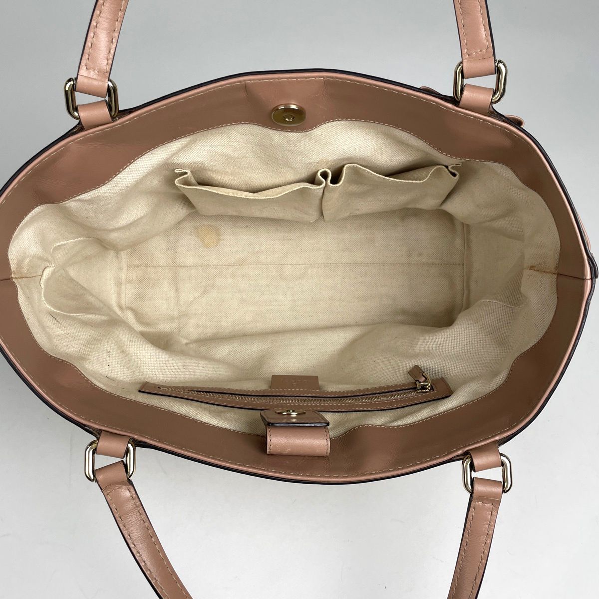 Gucci GG Pattern Tote Canvas Beige Pink — view 8