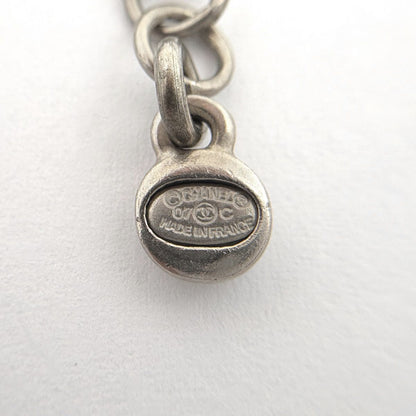 Chanel CC Logo Necklace Quilted Silver Plating — view 4