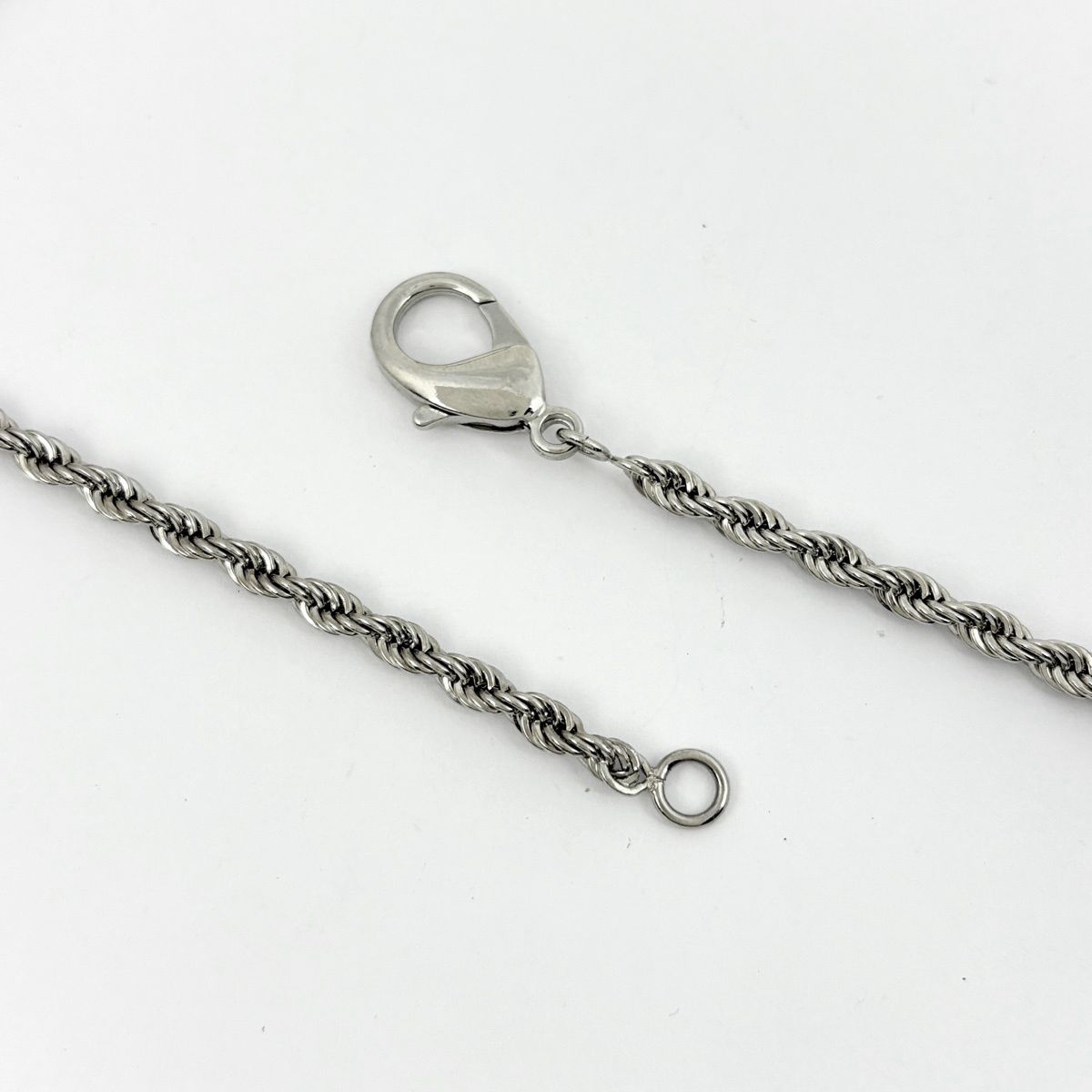 Chanel CC Logo Line Necklace Silver Plating — view 3