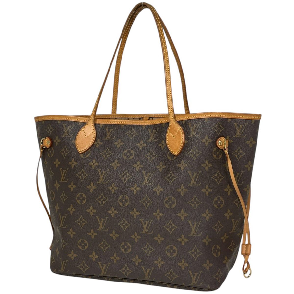 Louis Vuitton Neverfull MM Shoulder Bag Tote Monogram Brown