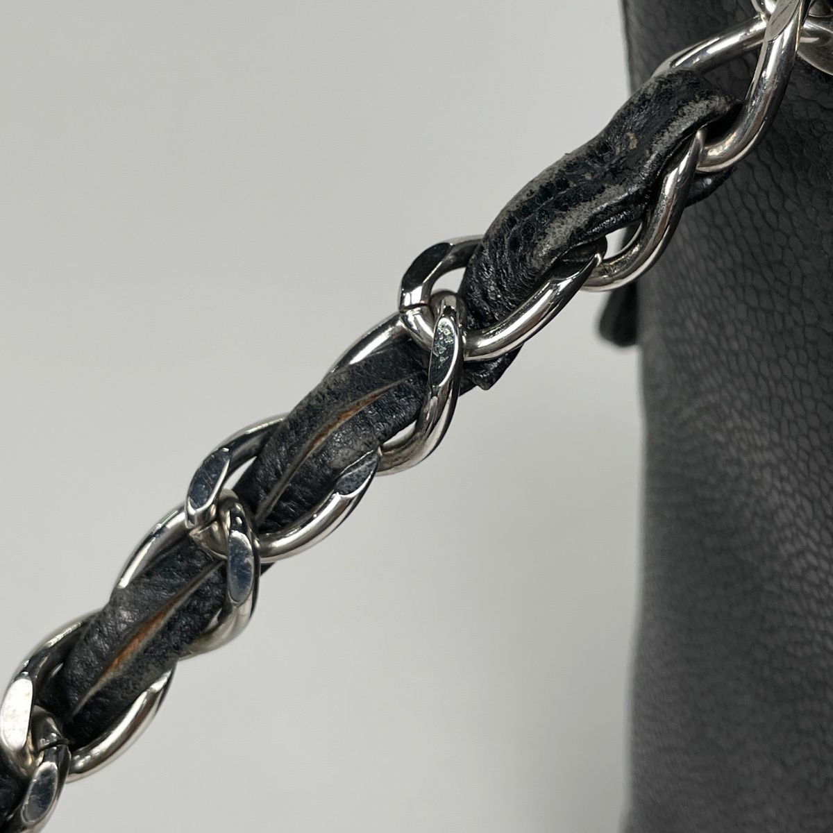 Chanel Logo Che Shoulder Bag Black — view 5