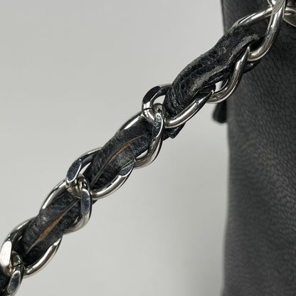 Chanel Logo Che Shoulder Bag Black — view 5
