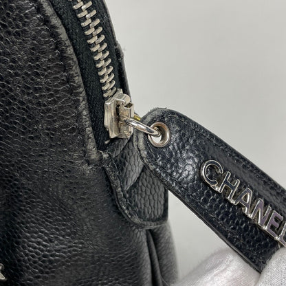 Chanel Logo Che Shoulder Bag Black — view 4