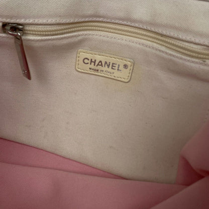 Chanel CC Logo Tote Kuru Zline Canvas White — view 6