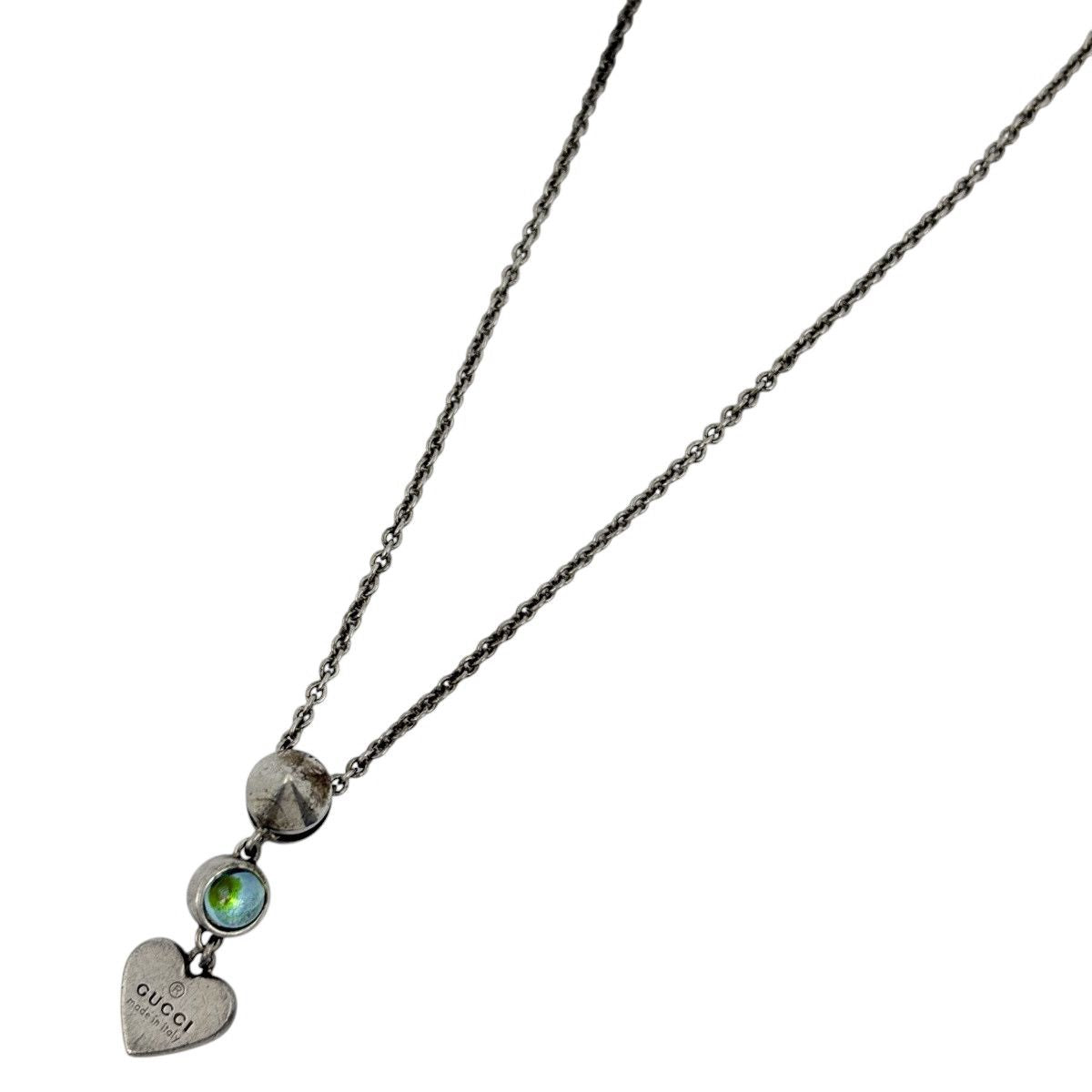 Gucci Heart Motif Necklace 925 Sterling Silver