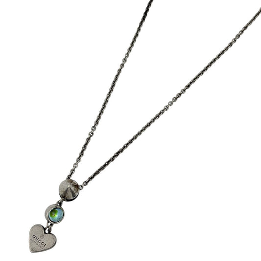 Gucci Heart Motif Necklace 925 Sterling Silver