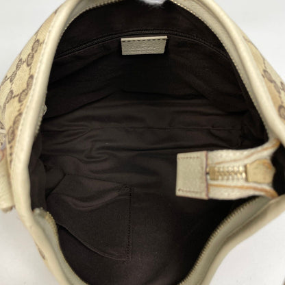 Gucci GG Pattern Shoulder Bag Abbey Canvas Beige — view 7
