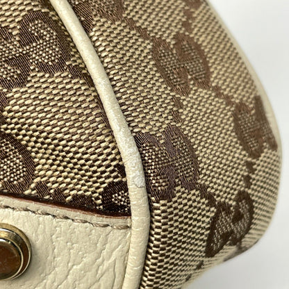 Gucci GG Pattern Shoulder Bag Abbey Canvas Beige — view 3