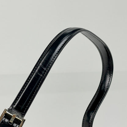 Gucci Logo Shoulder Bag Canvas Black — view 5