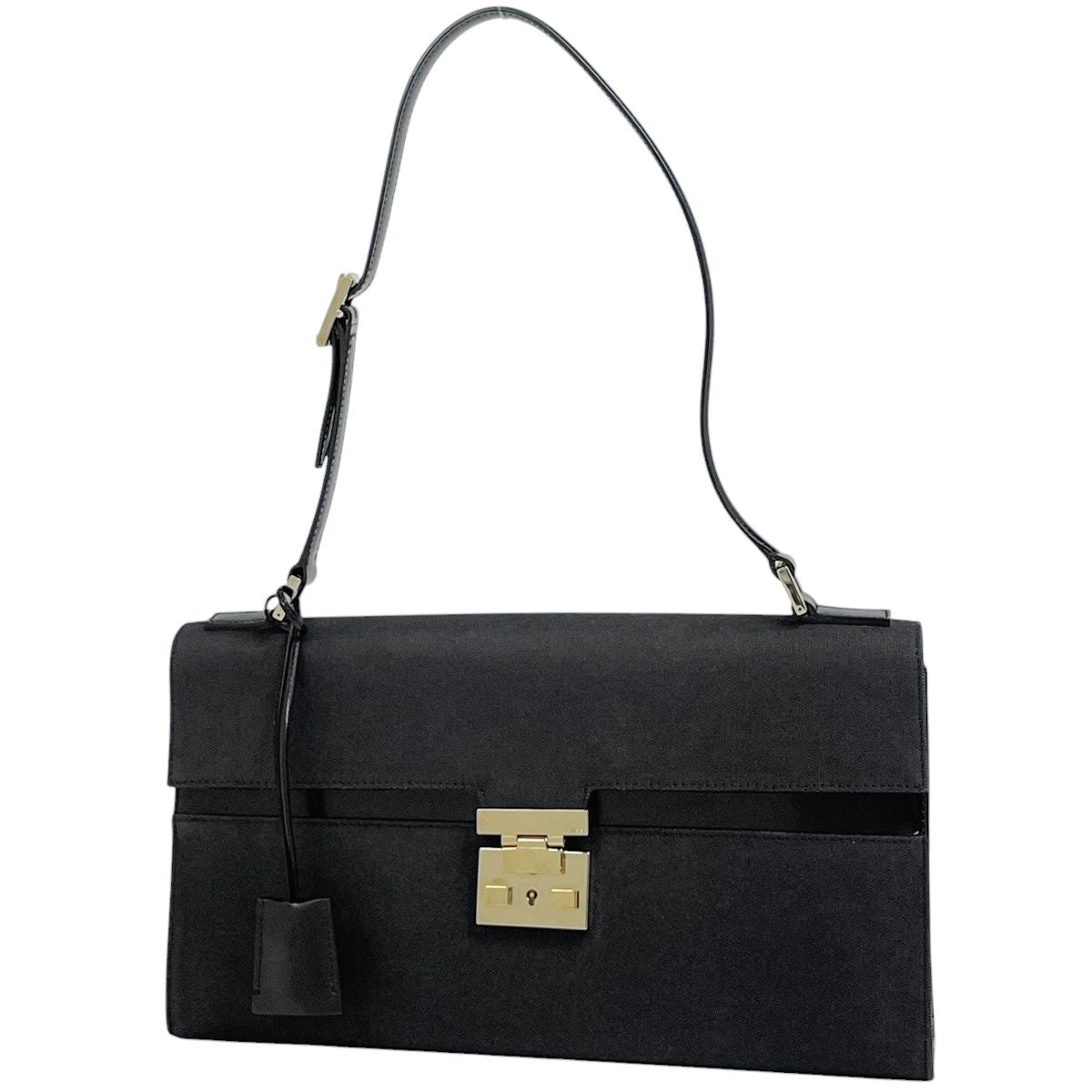 Gucci Logo Shoulder Bag Canvas Black