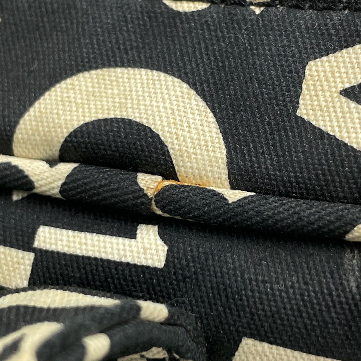 Chanel Tote Canvas Black White — view 5